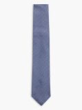 Blue New York Label Pure Silk Micro Pattern Tie  Men