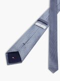 Blue New York Label Pure Silk Micro Pattern Tie  Men