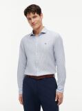 Blue Slim Fit Oxford Stripe Shirt  Men