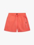 Orange Original Logo Embroidery Mid Length Swim Shorts  Boys