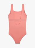 Pink Original Square Neck Scoop Back Swimsuit  Girls