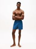 Blue Tonal Logo Mid Length Swim Shorts  Men