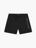 Black Original Logo Mid Length Swim Shorts  Men