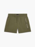 Green Original Logo Mid Length Swim Shorts  Men