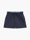 Blue Double Waistband Mid Length Swim Shorts  Men