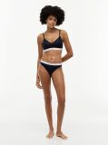 Blue 3-Pack Logo Waistband Thongs  Women