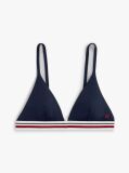 Blue Global Stripe Triangle Bikini Top  Women