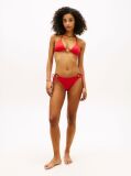 Red Tortoiseshell Ring Slim Triangle Bikini Top  Women