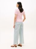 Multi Ribbed V-Neck Slim Fit T-Shirt  Women