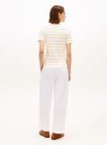 Multi Ribbed V-Neck Slim Fit T-Shirt  Women
