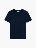 Blue Flag Embroidery Ribbed Slim T-Shirt  Women