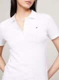White 1985 Slim Pique Polo  Women