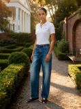 White 1985 Slim Pique Polo  Women