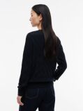 Black Pure Wool Cable Knit Jumper  Women