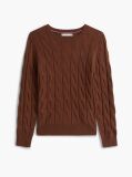 Brown Pure Wool Cable Knit Jumper  Women
