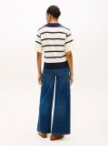 Multi Stripe Short Sleeve Polo Jumper  Women