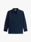Blue Corduroy Relaxed Fit Shirt  Women