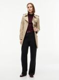 Red Mock Neck Slim Long Sleeve Top  Women