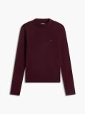 Red Mock Neck Slim Long Sleeve Top  Women