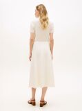 Beige Gold-Tone Button Interlock Knit Midi Skirt  Women