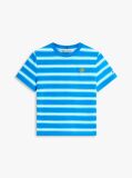 Multi Logo Embroidery Jersey Crew Neck T-Shirt  Women
