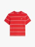 Multi Logo Embroidery Jersey Crew Neck T-Shirt  Women