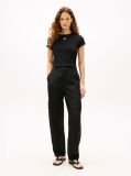 Black Textured Logo Slim Jersey T-Shirt  Women