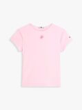 Pink Textured Logo Slim Jersey T-Shirt  Women