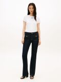 White Textured Logo Slim Jersey T-Shirt  Women