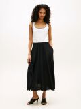White Contrast Stitch Ribbed Slim Tank Top  Women