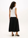 White Contrast Stitch Ribbed Slim Tank Top  Women