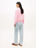 Pink Logo Embroidery Crew Neck Sweatshirt  Women