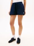Blue Logo Embroidery Terry Sweat Shorts  Women