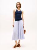 Multi Logo Waistband Midi A-Line Skirt  Women
