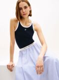 Multi Logo Waistband Midi A-Line Skirt  Women