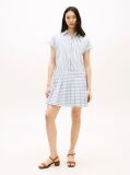Multi Gold-Tone Button Relaxed Mini Shirt Dress  Women