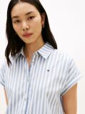 Multi Gold-Tone Button Relaxed Mini Shirt Dress  Women