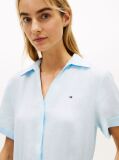 Blue Relaxed Pure Linen Mini Flare Dress  Women
