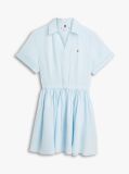 Blue Relaxed Pure Linen Mini Flare Dress  Women