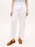 White Barrel Leg Mid Rise Chinos  Women
