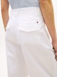 White Barrel Leg Mid Rise Chinos  Women