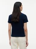 Blue Slim Fit Gold-Tone Button Polo Shirt  Women