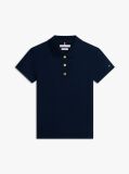 Blue Slim Fit Gold-Tone Button Polo Shirt  Women