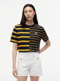 Multi Mixed Stripe Relaxed Crew Neck T-Shirt  Women