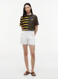 Multi Mixed Stripe Relaxed Crew Neck T-Shirt  Women