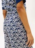 Blue Print Voile Wide Leg Trousers With Silk  Women