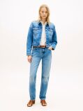 Blue Flag Embroidery Slim Denim Jacket  Women