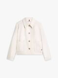 Beige Water Repellent Collared Relaxed Short Jacket  Women