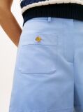 Blue Crest Embossed Gold-Tone Button Shorts  Women