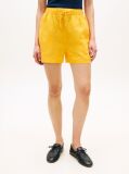 Orange Flag Embroidery Pure Linen Shorts  Women